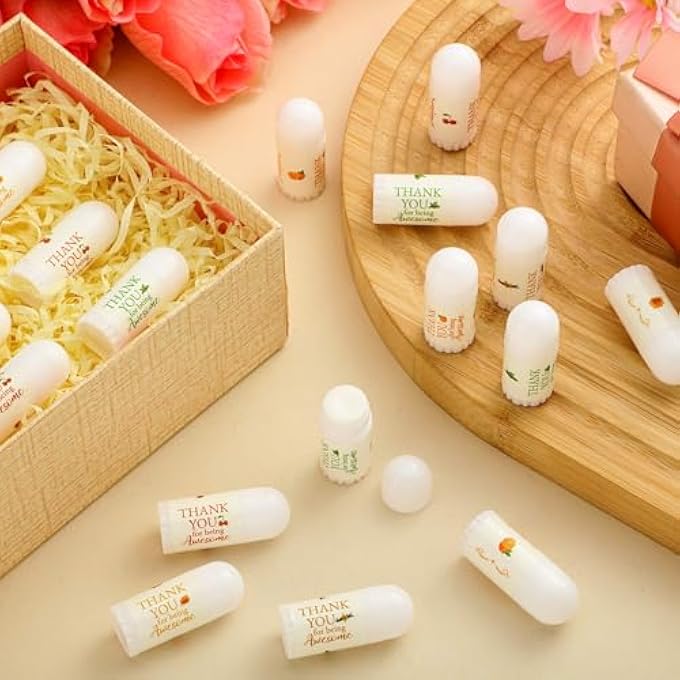 Swiffen 50 PCS THANK YOU GIFTS MINI LIP BALM PACK LIP MOISTURIZER ASSORTED FLAVORS DRY LIP CARE PRODUCTS FOR TEACHER BABY SHOWER COWORKERS FRIEND - Image 4